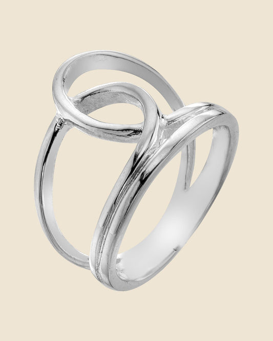Textured Sterling Silver Loop Ring